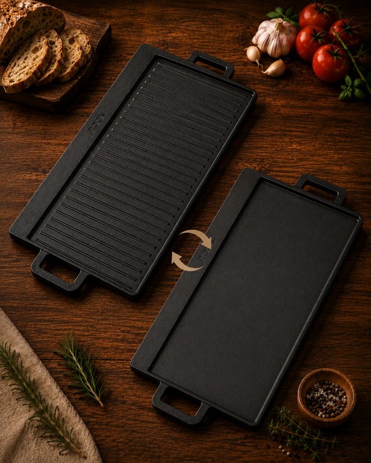 Reversible Heavy Cast Iron Grill Plate