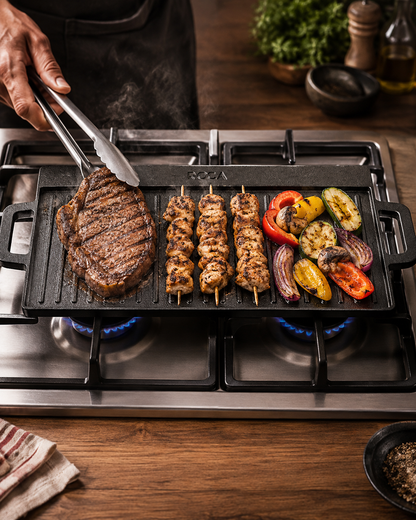 Reversible Heavy Cast Iron Grill Plate
