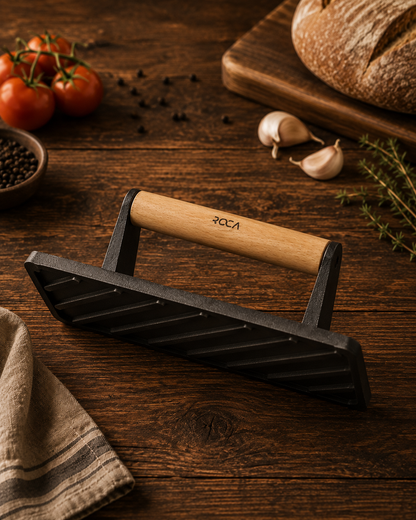 Heavy Cast Iron Grill & Burger Press